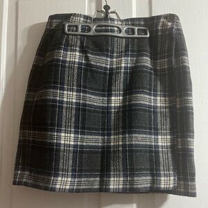 Herman Geist plaid wrap skirt